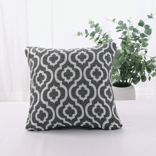 Cotton And Linen Yarn-dyed Sofa Cushion Pillowcase Simple - DropOnline.co