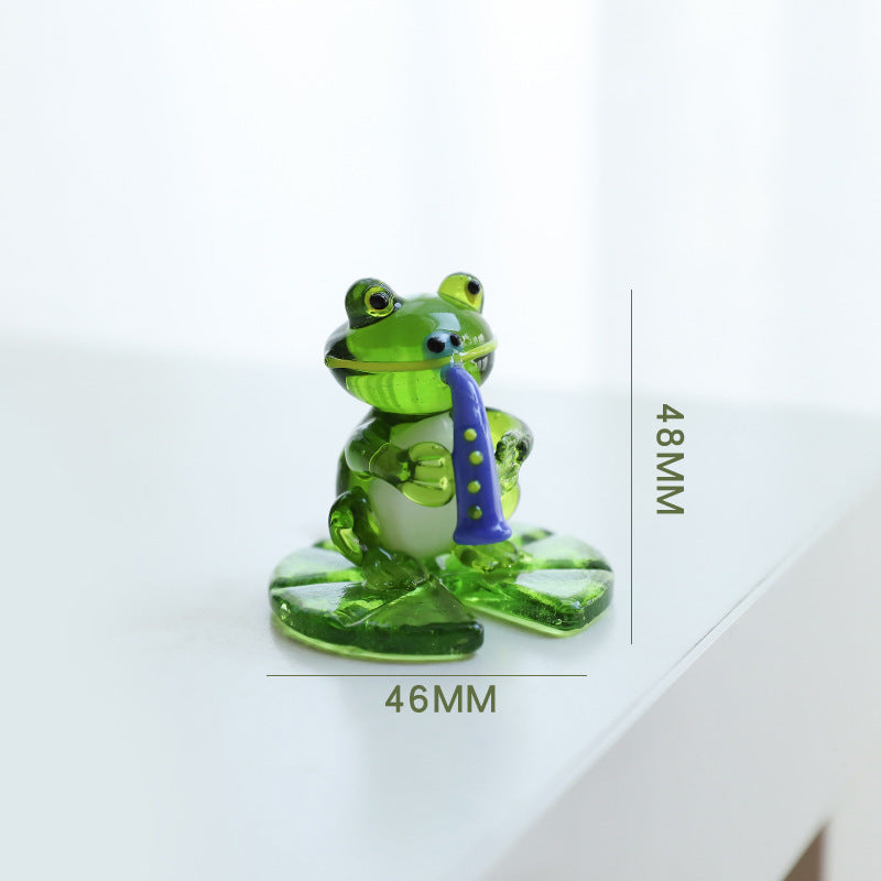 Home Decor Glass Frog Ornament Shape - DropOnline.co