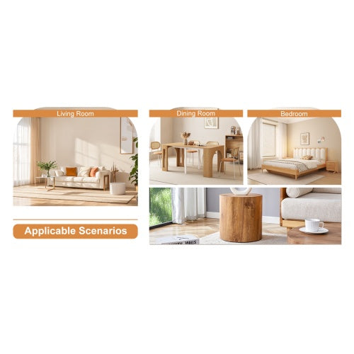 The Cylindrical Table With Its Patterned Design Can Be Easily Integrated Into A Variety Of Interior Styles, From Coffee Tables To Small Dining Tables, Workbenches Or Makeshift Writing Desks - DropOnline.co