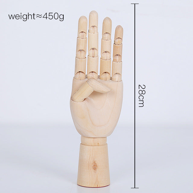 Grocery Home Decor Ornaments Lotus Wood Movable Wooden Knuckle Hand Model - DropOnline.co