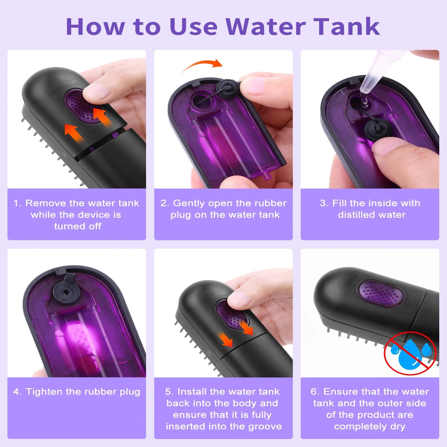 Hair Straightener Brush, Ionic Plus Steam Straightening Brush For Smooth, Anti-frizz Hair, Anti-Scald Ceramic Straightening Comb, Heated Straightener Brush Flat Iron Fast Heating For Home Salon - DropOnline.co