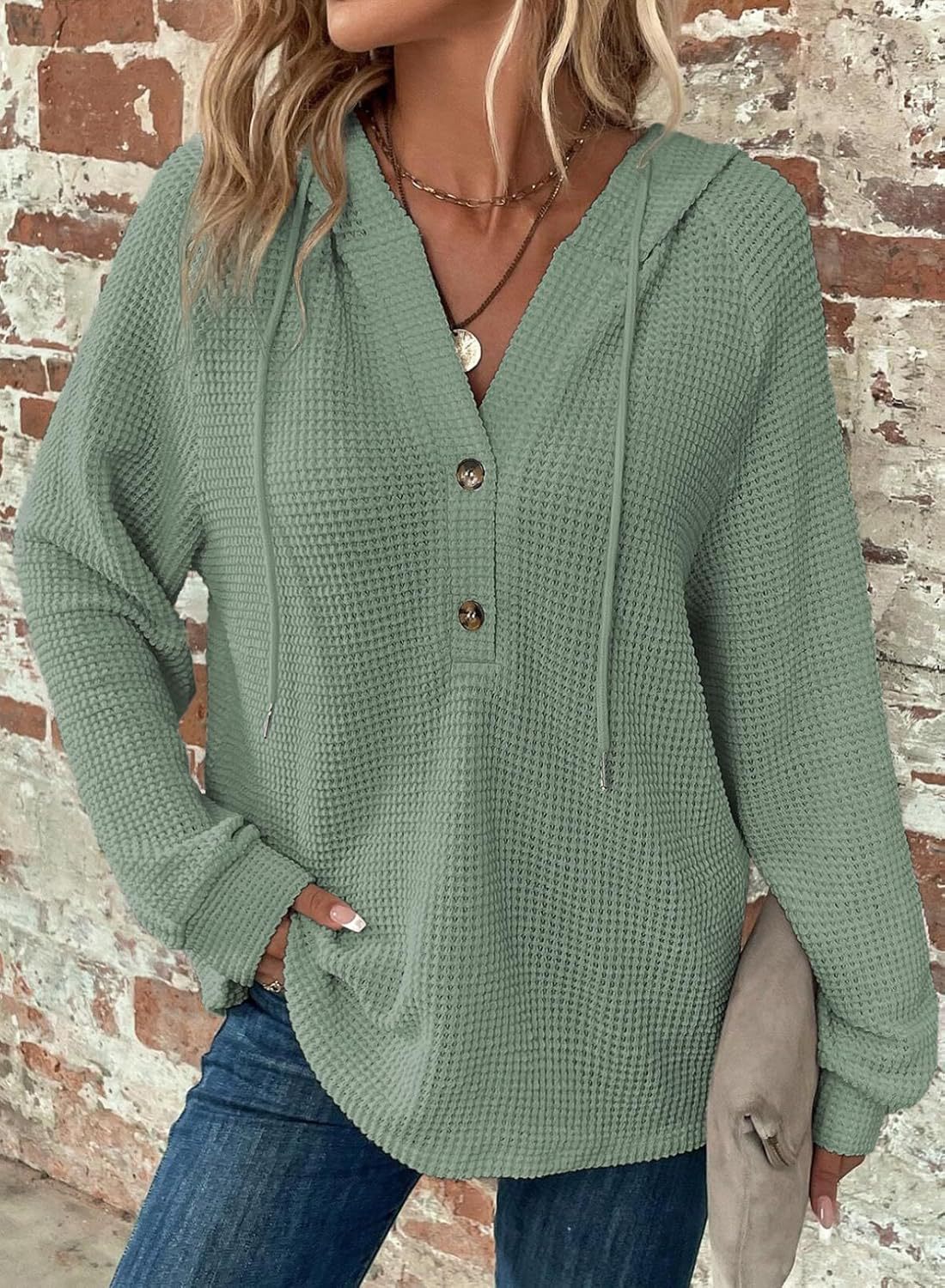 Women's V-Neck Long Sleeve Pullover Sweater - Casual Sports Style - DropOnline.co