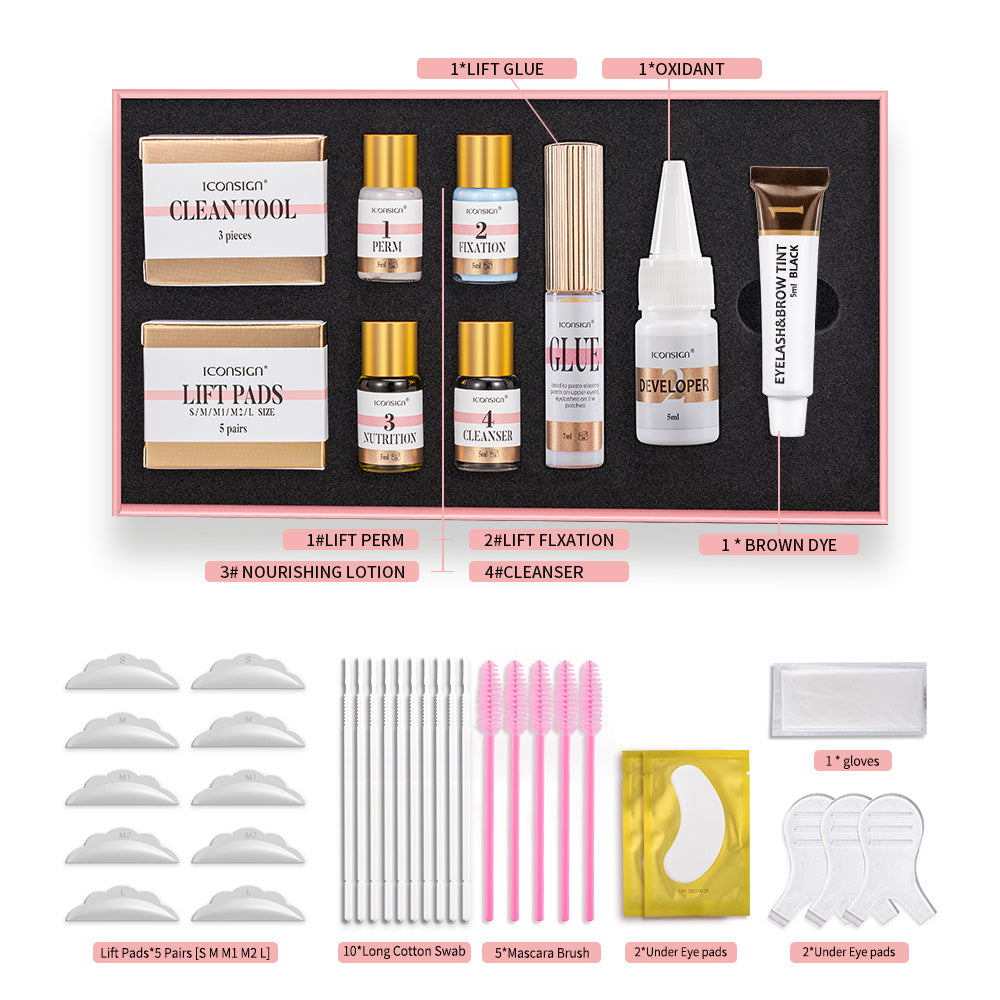 ICONSIGN Lash Lift EyeLash Eyebrow Dye Tint Kit Lashes Perm Set Brow Lamination Makeup Tools - DropOnline.co