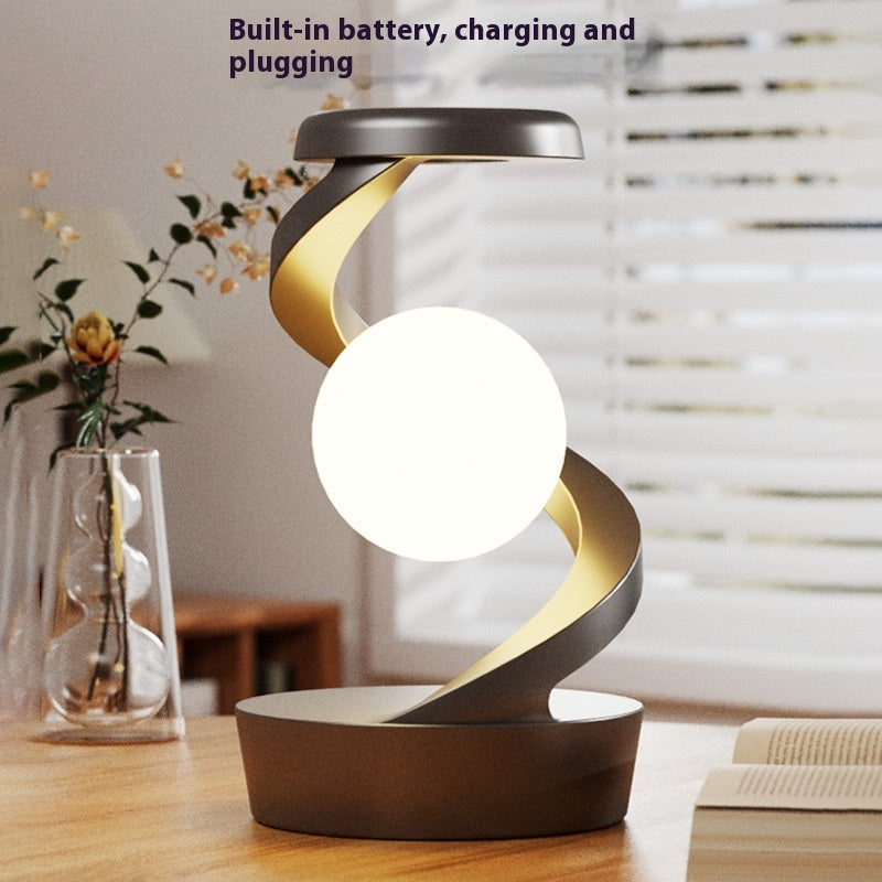 Rotating Moon Desk Lamp With Phone Wireless Charging Sensor Control Table Lamps Decorative Desktop Lamp Small Night Lamp Home Decor - DropOnline.co