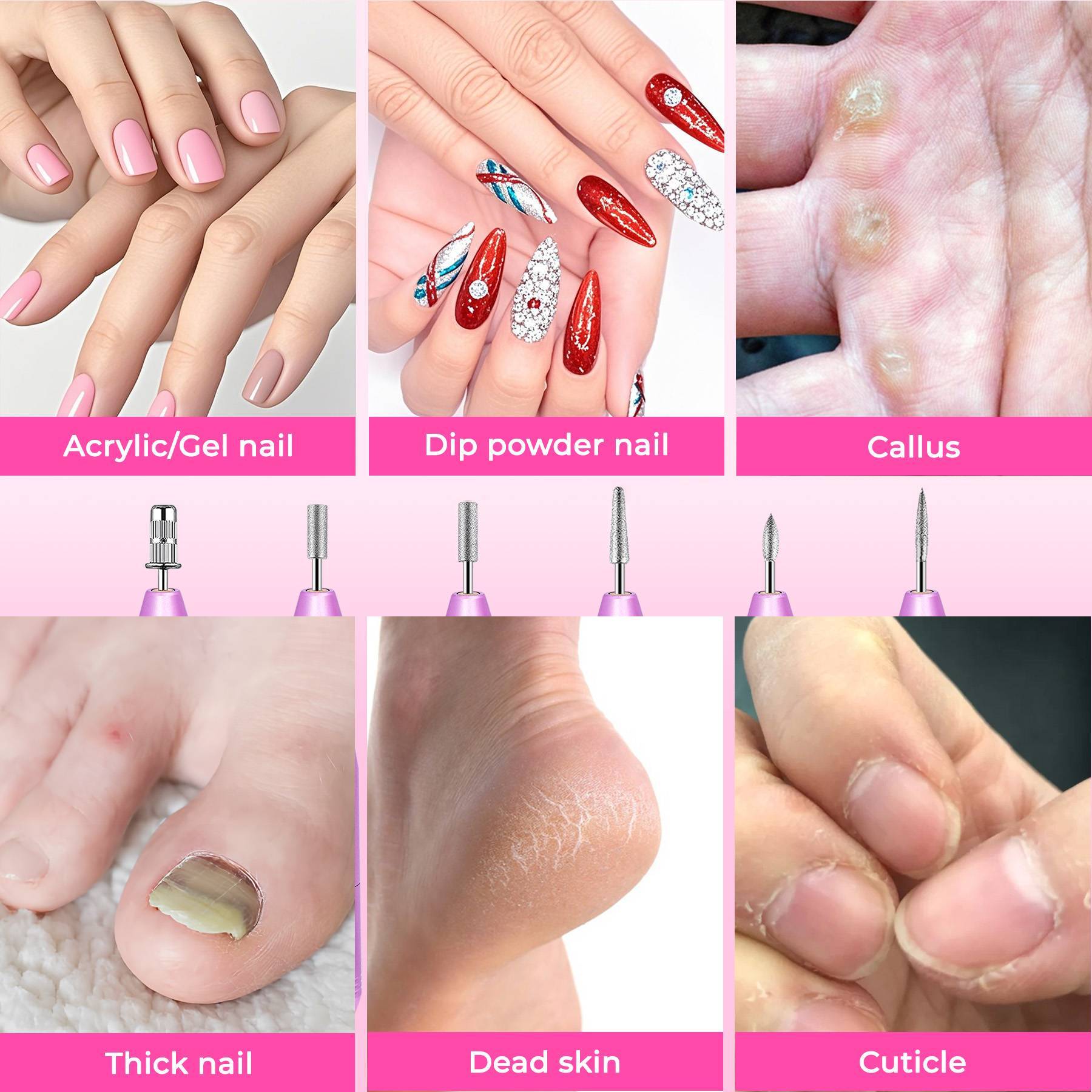 Professional Portable Electric Nail Drill,Manicure Pedicure With Nail Drill Bits - DropOnline.co