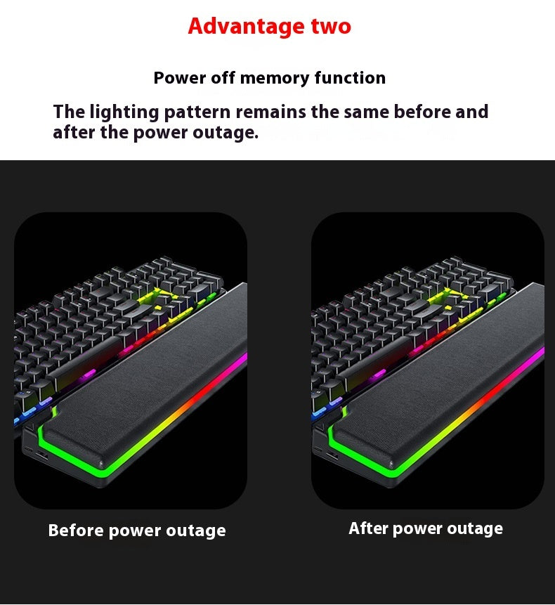 RGB Keyboard Support Wristband High Rebound Luminous Machinery Keyboard Support - DropOnline.co