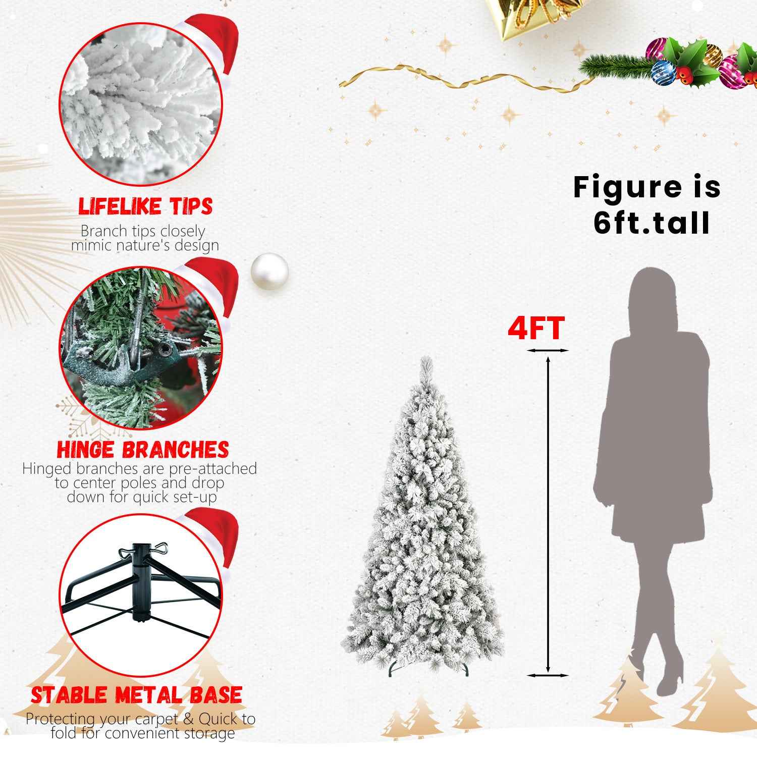 PVC Christmas Tree - Traditional Artificial Holiday Tree
