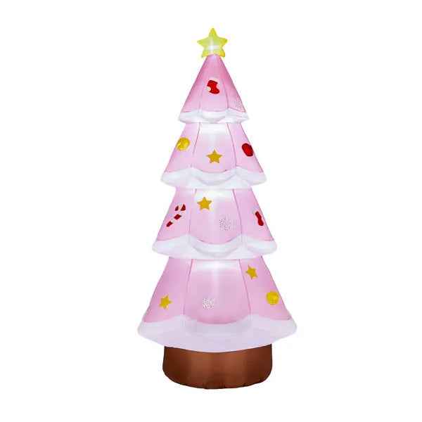 7.2FT Inflatable Christmas Tree - LED Lighted Blow Up Yard Decoration with RGB Light - DropOnline.co