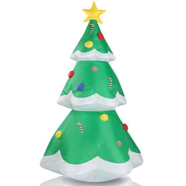 6.9ft Christmas Tree - 4 LED Light Bundles Pocket Inflatable Decoration - DropOnline.co