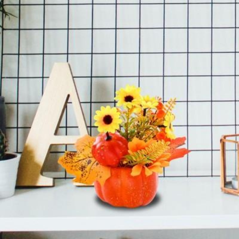 Artificial Pumpkin Flower Autumn Pumpkin Ornaments A - DropOnline.co