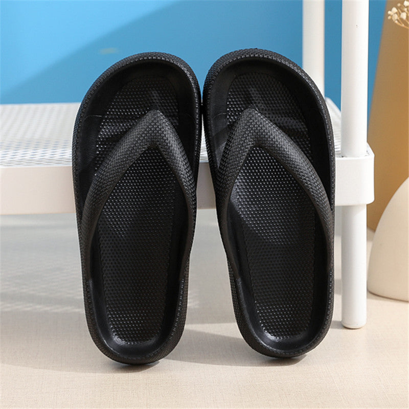 Clip Toe Shoes Eva Non-Slip Slippers Soft Sole Flip Flops Women Thick Bottom Bathroom Slides Summer - DropOnline.co