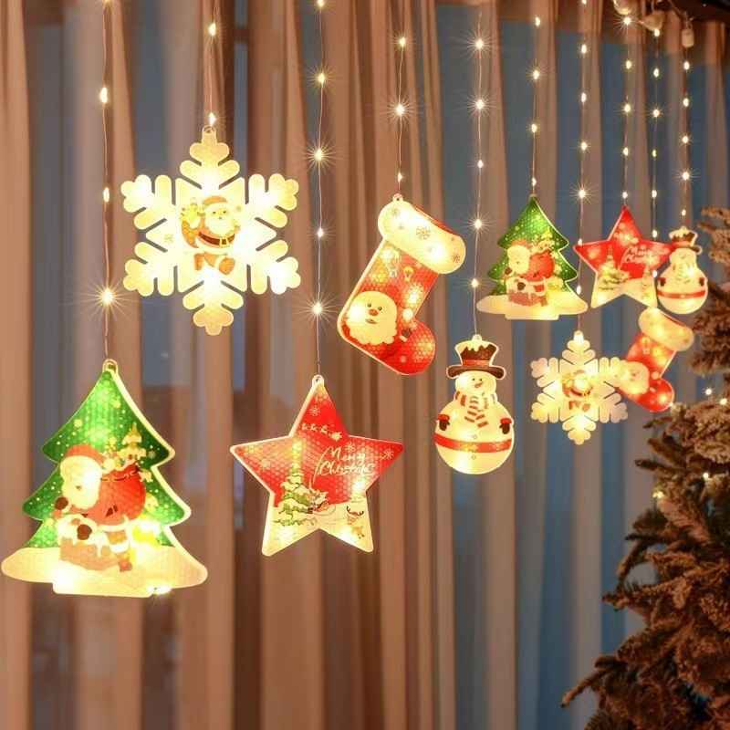 Christmas Curtain Lights 3m x 70cm - Painted LED Rubber Wire Ambience Lighting - DropOnline.co