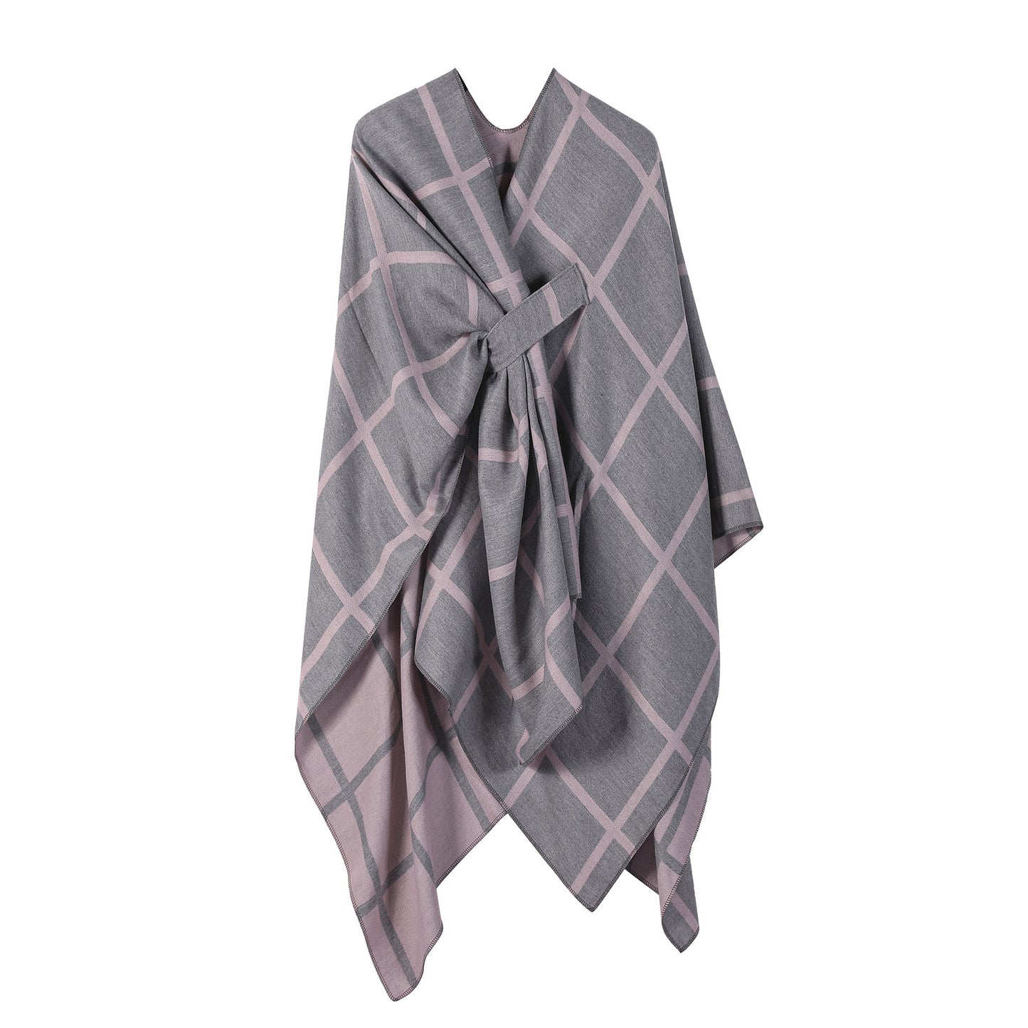 Women's Fashion Gingham Check Warm Scarf - Classic Plaid Winter Wrap - DropOnline.co