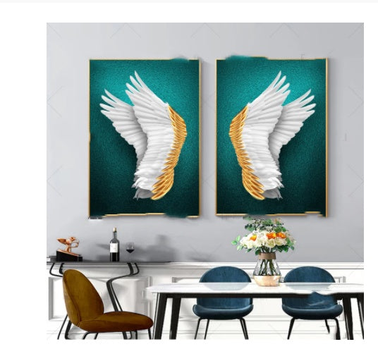 Gold Butterfly Wall Poster Modern Canvas Painting Art Corridor Living Room Bedroom Decor - DropOnline.co