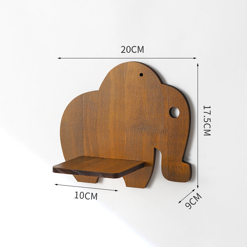 Retro Wall Home Decor Hydroponic Plant Solid Wood Shelving - DropOnline.co