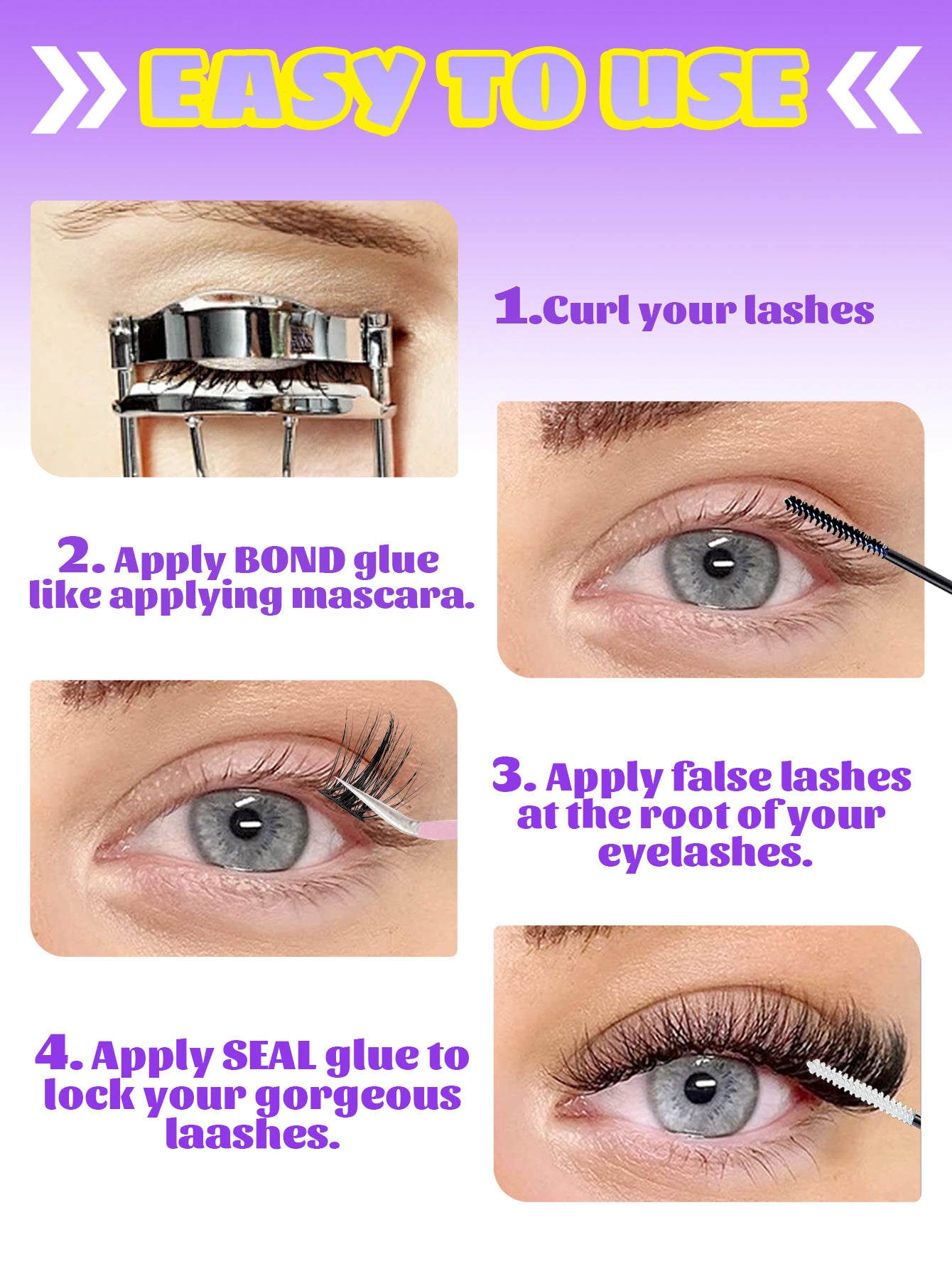 A Multi-style Hybrid False Eyelash Extension Set, The False Eyelashes Are Easy To Wear And Apply, Creating The Perfect Eye Makeup False Eyelashes - DropOnline.co