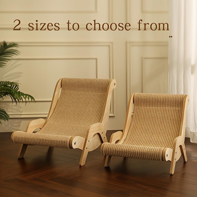 2-in-1 Cat Hammock And Scratching Post Durable Linen Rope Pet Rest Chair For All Seasons - DropOnline.co