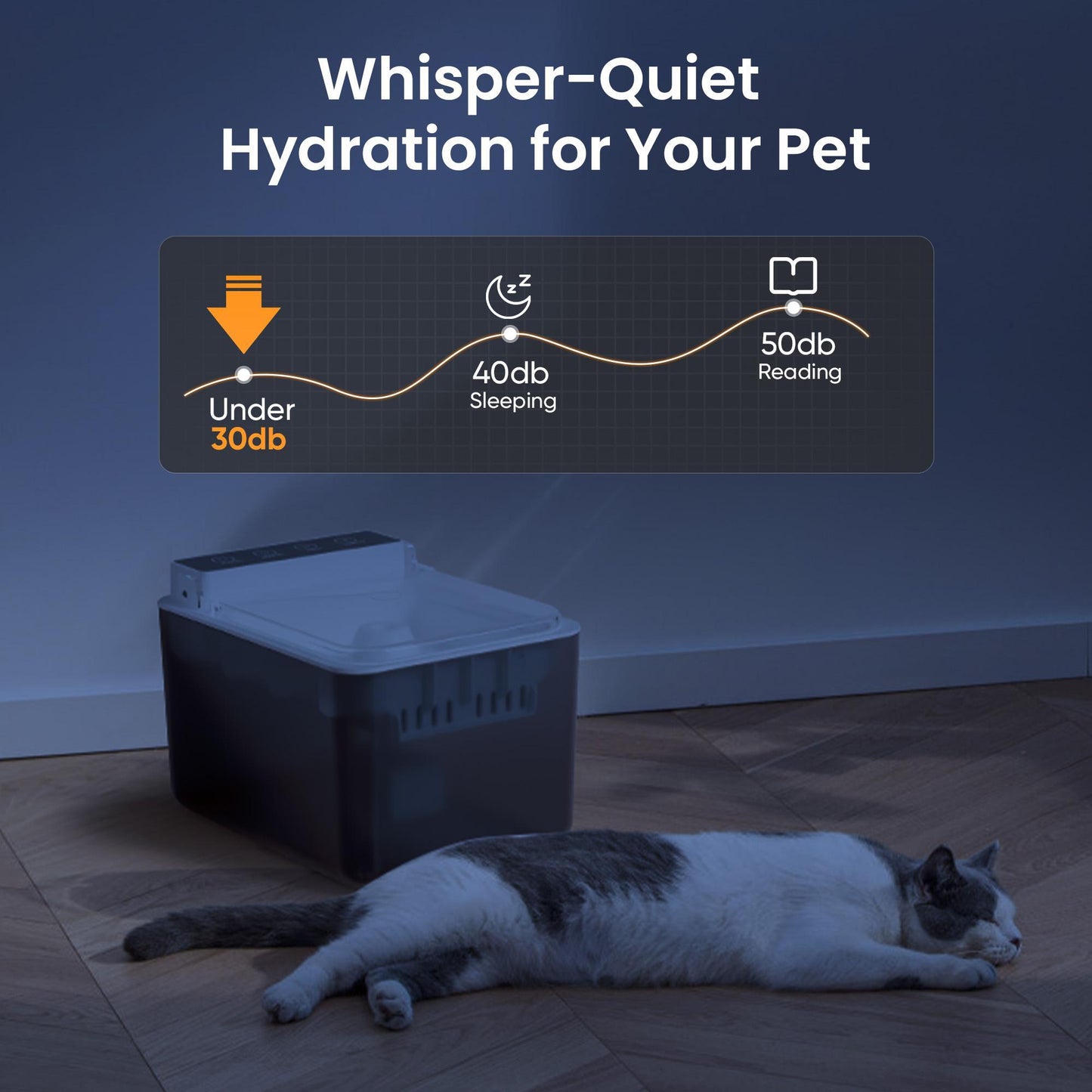 Wireless Charging Battery Driven 304 Stainless Steel Cat Automatic Induction Pet Water Fountain - DropOnline.co
