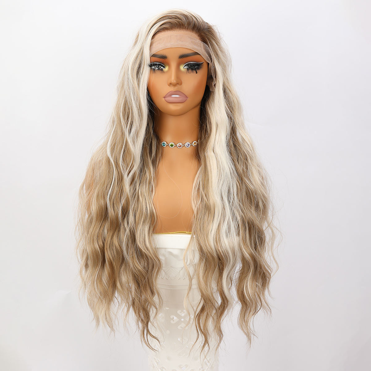 Brown Blonde Mixed High-gloss Lace Front T Part SM9208 Series Please Call Me For Actual Inventory - DropOnline.co