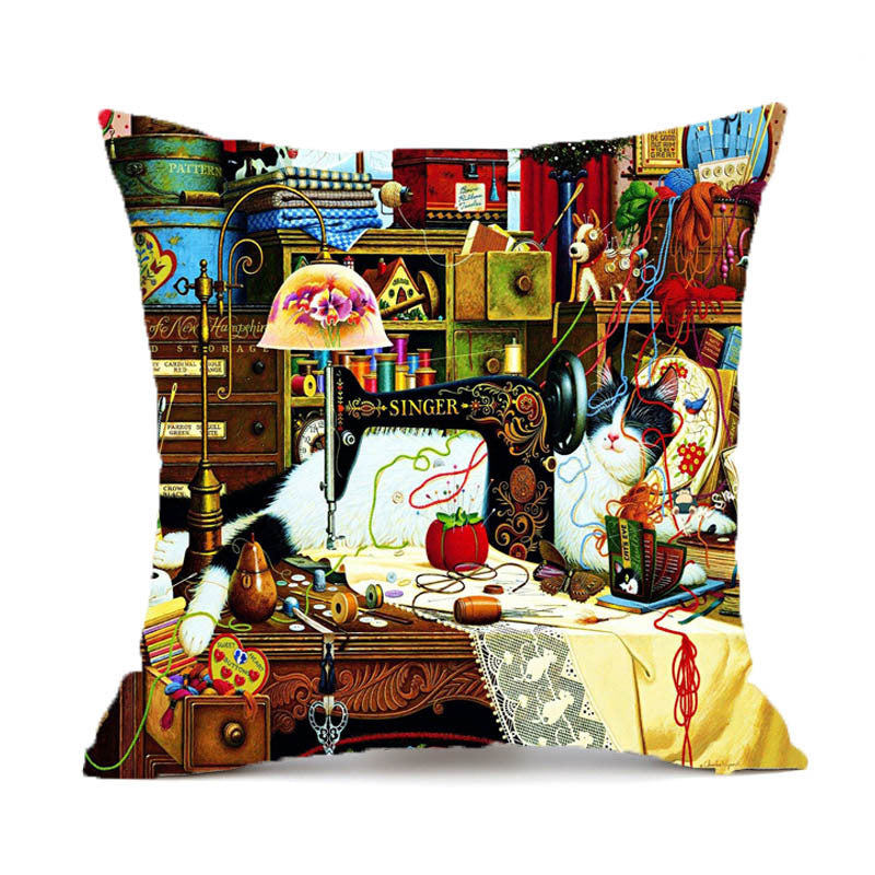 Animal Wolf Series Car Pillowcase Sofa Back Cushion Pillow - DropOnline.co