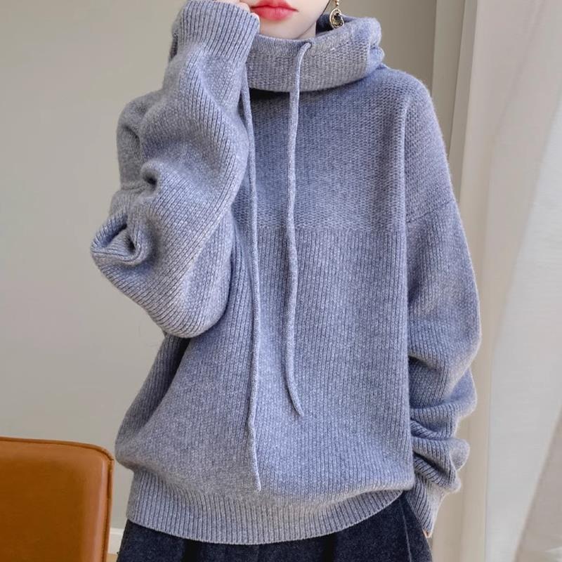 Women's Thicken Lazy Style Sweater - All-Match Long-Sleeved Pullover - DropOnline.co