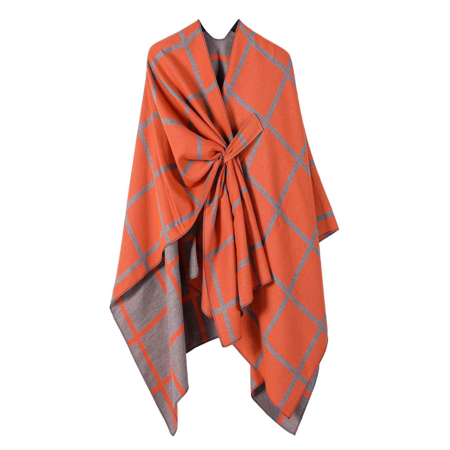 Women's Fashion Gingham Check Warm Scarf - Classic Plaid Winter Wrap - DropOnline.co