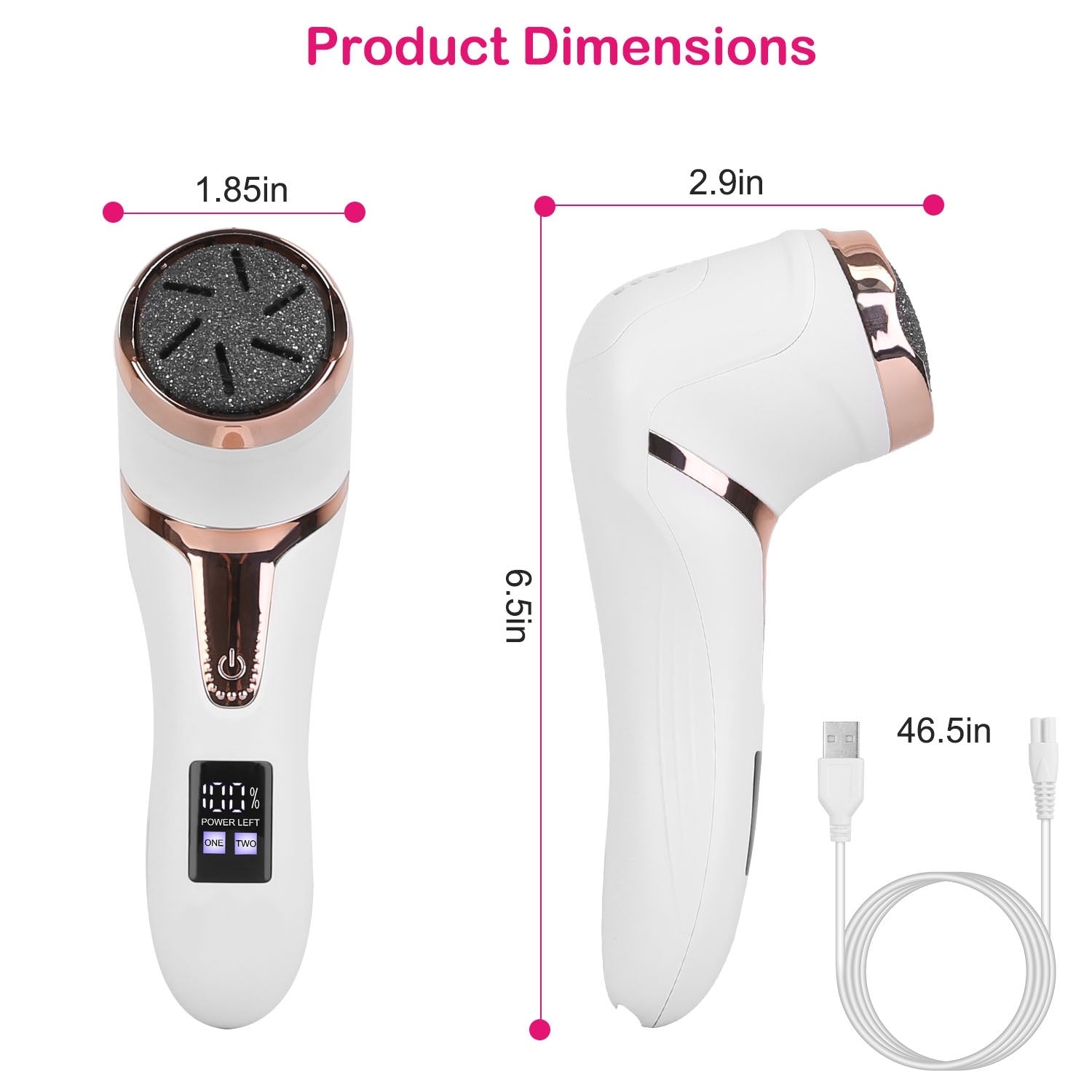 17Pcs Electric Foot Callus Remover With Vacuum Foot Grinder Rechargeable Foot File Dead Skin Pedicure Machine With 3 Grinding Heads 2 Speeds Foot Care Tool - DropOnline.co