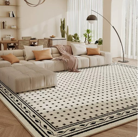 Living Room Carpet Checkerboard Bedroom Floor Cushion Sofa Coffee Table Blanket Dirt Resistant - DropOnline.co
