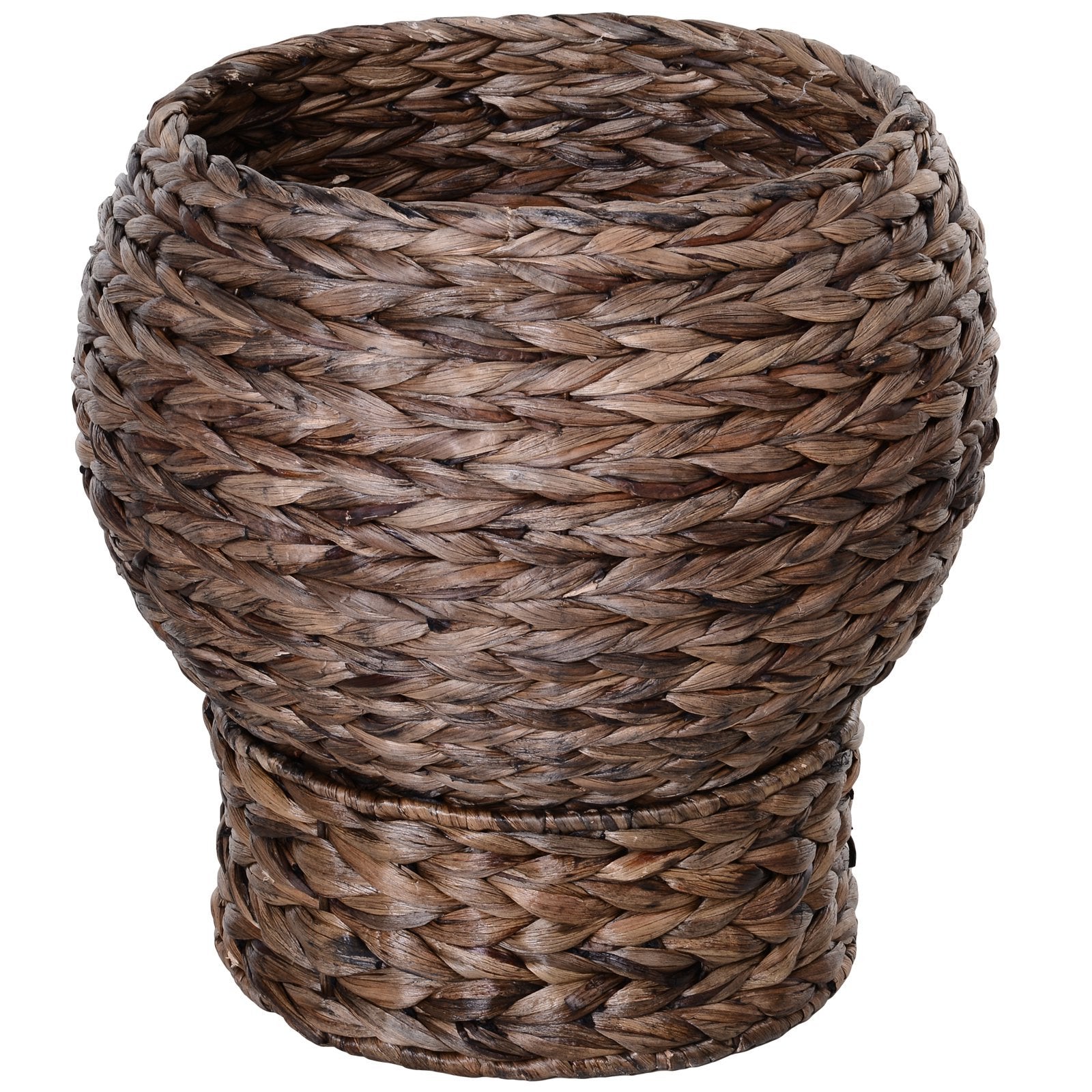 Handmade Wicker Elevated Cat Bed With Cushion Dark Brown For Kittens - DropOnline.co