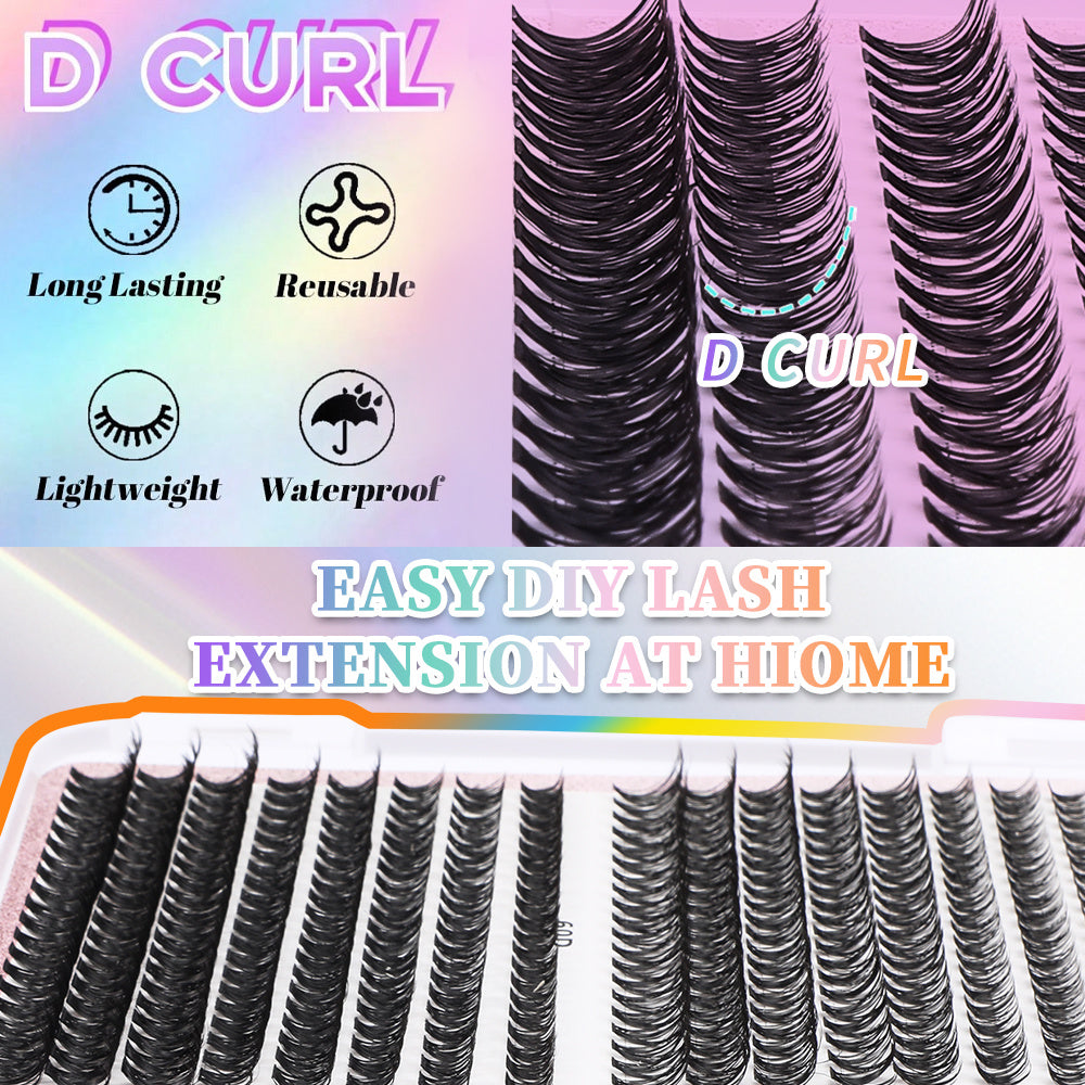 32 Rows Of Eyelashes Book Cluster 640 Segmented Lashes Set - DropOnline.co