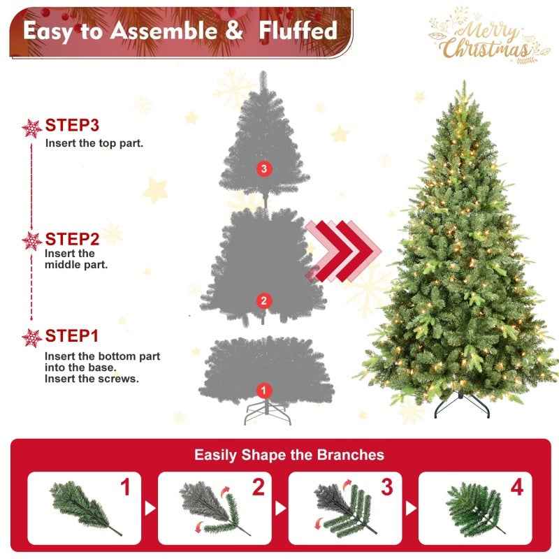 PE/PVC Christmas Tree - Green Premium Mixed Material Tree