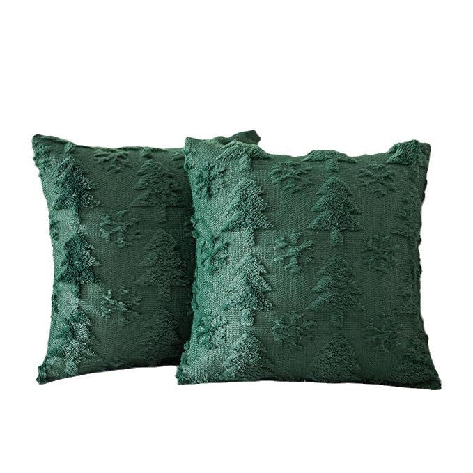 Plush Snowflake Christmas Tree Living Room Sofa Cushion Holiday Party Decoration Pillowcase - DropOnline.co