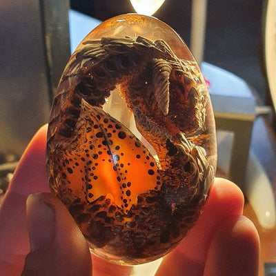 LED Lava Dragon Egg Ornamental Decor Dinosaur Egg Statue Resin Dragon Egg Crystal Minerale Gemstone Reiki Home Decor - DropOnline.co