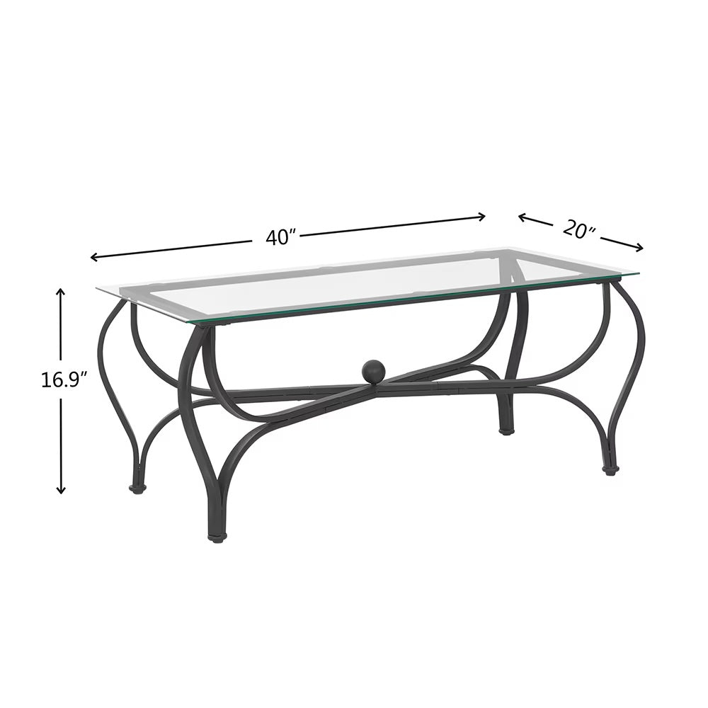 3-Piece Tempered Glass Coffee Table Set - DropOnline.co