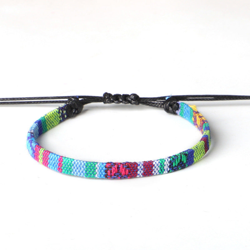 Hand Woven Rainbow Color Anklet Bohemian Style - DropOnline.co