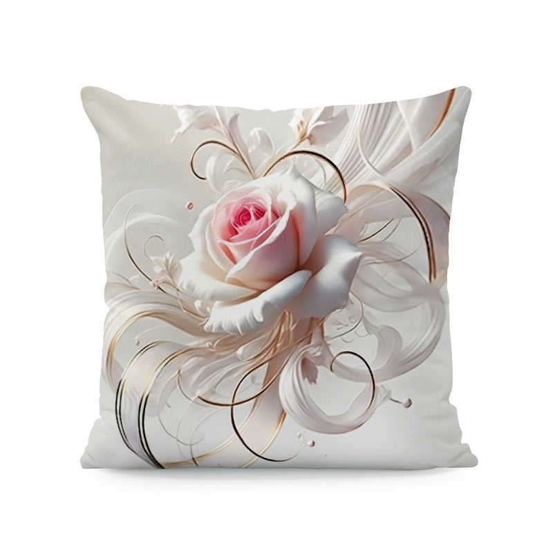 Ink-painting Plum Blossom Yellow Flower Sofa Cushion Cover Without Pillow Core - DropOnline.co