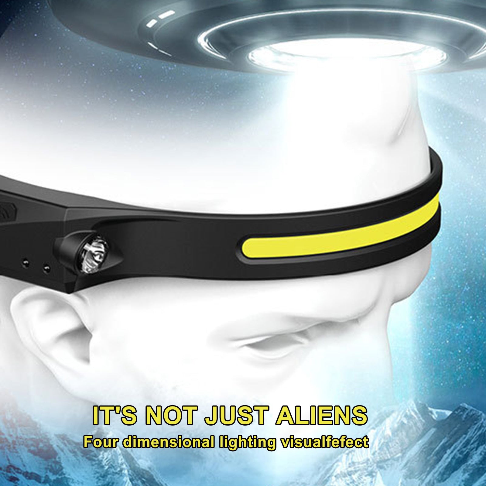 COB LED Rechargeable Headlamp - 350 Lumens Wave Sensor Waterproof Headlight for Camping & Outdoor - DropOnline.co