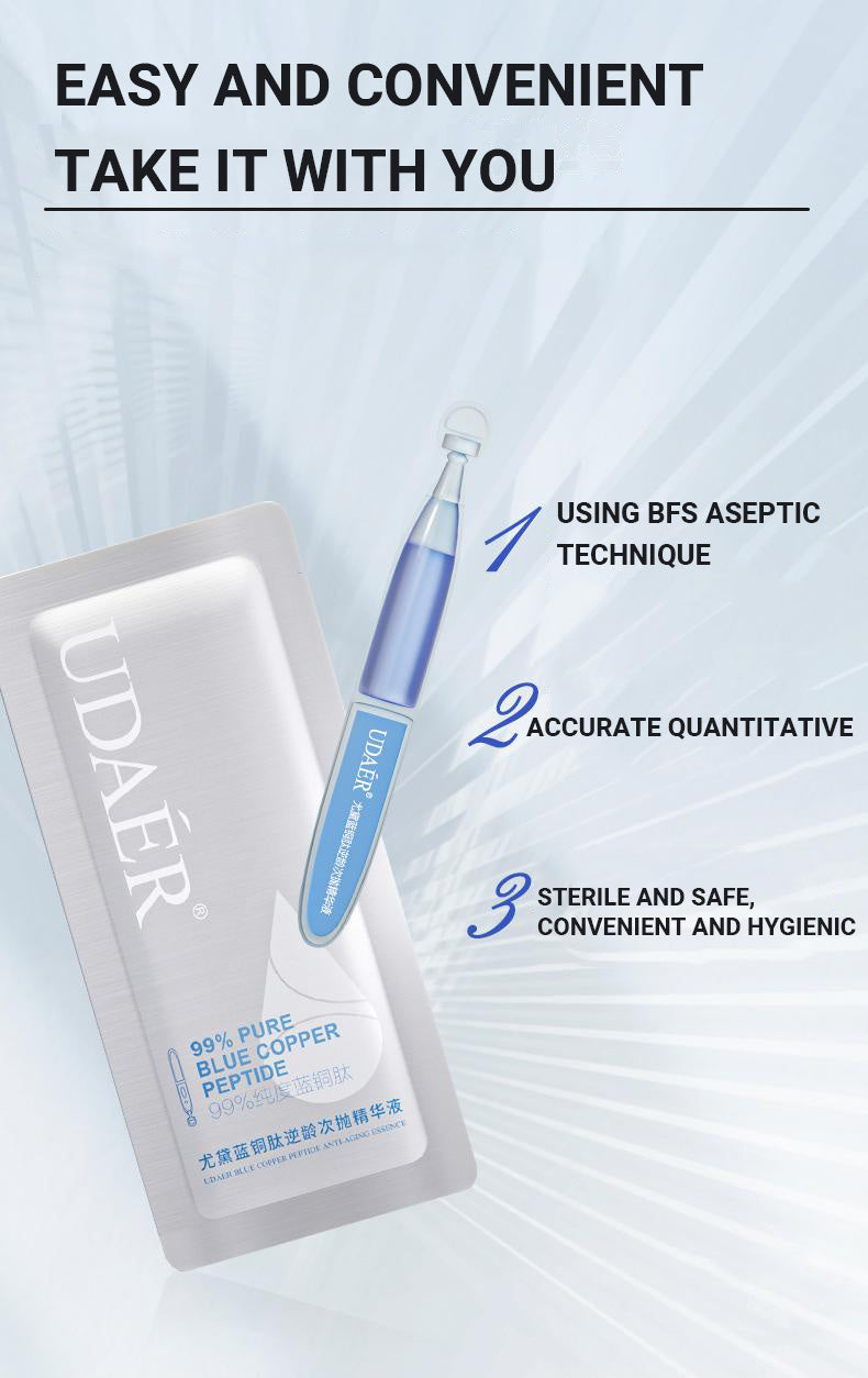 Blue Copper Peptide Essence, Rejuvenating, Moisturizing, Anti-wrinkle, Soothing And Repairing - DropOnline.co