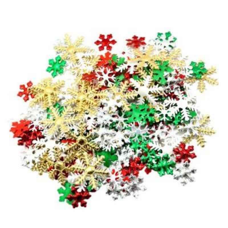 200 Snowflake Flat Decorations - Handmade Card Making Craft Supplies - DropOnline.co