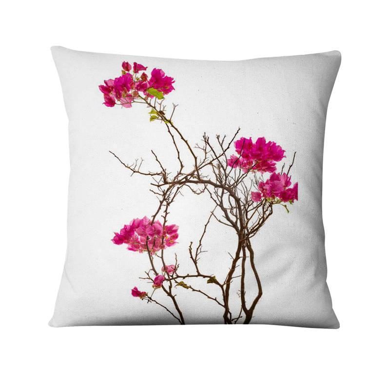 Floral Digital Print Pillowcase Green Plant Cushion Cover - DropOnline.co