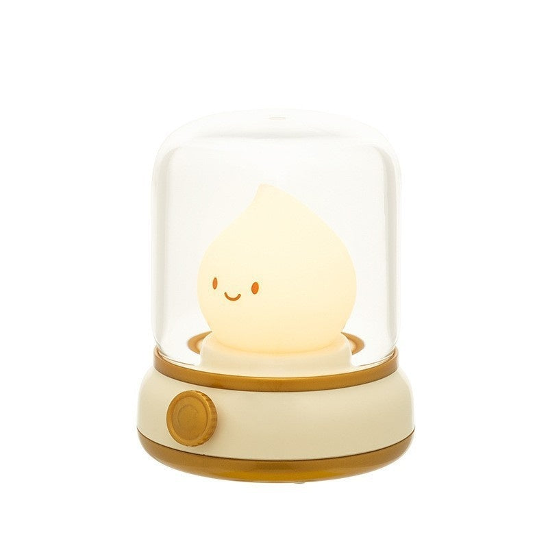 Retro Small Night Lamp - Bedroom Mini Desktop LED Cute Rechargeable Portable Cartoon Table Lamp - DropOnline.co