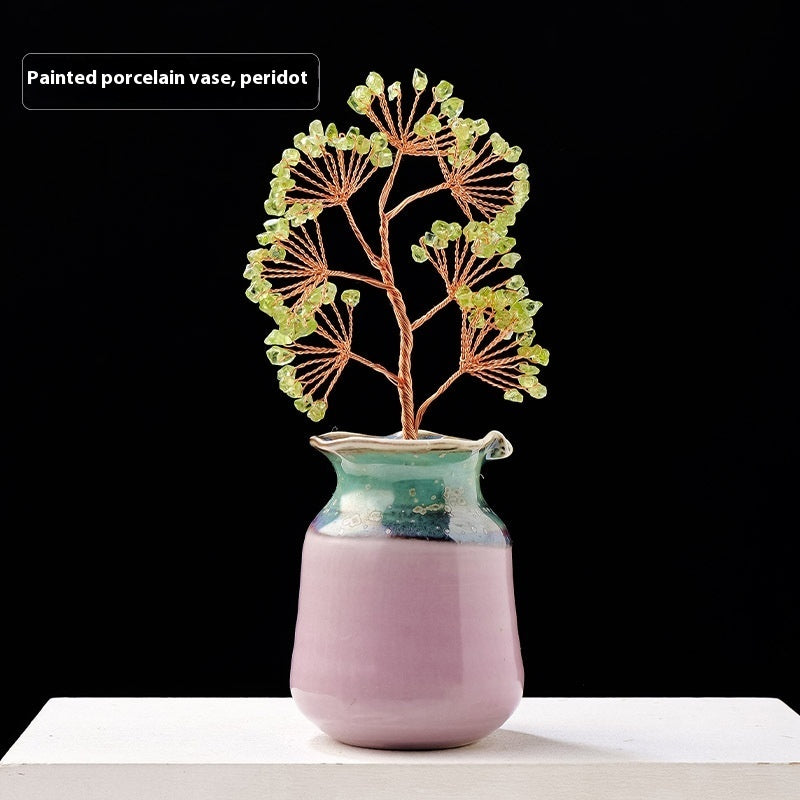 Natural Crystal Gravel Pachira Macrocarpa Crafts Ornaments Home Decor - DropOnline.co