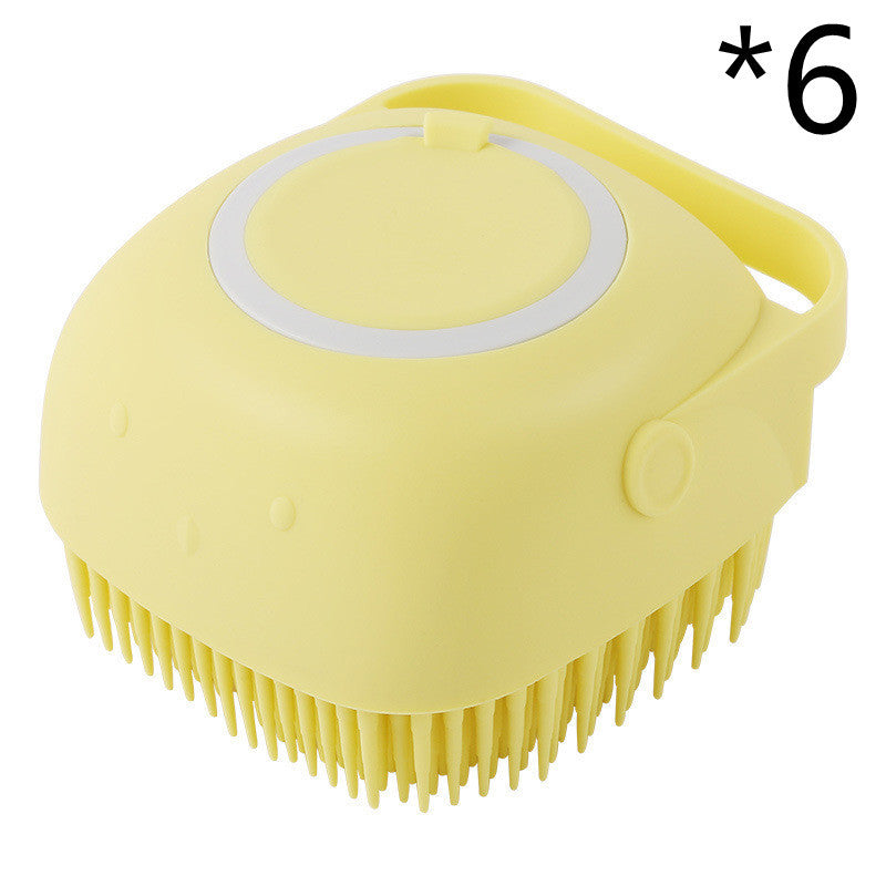 Silicone Dog Bath Massage Gloves Brush - Pet Grooming Tool with Shampoo Dispenser for Dogs & Cats - DropOnline.co
