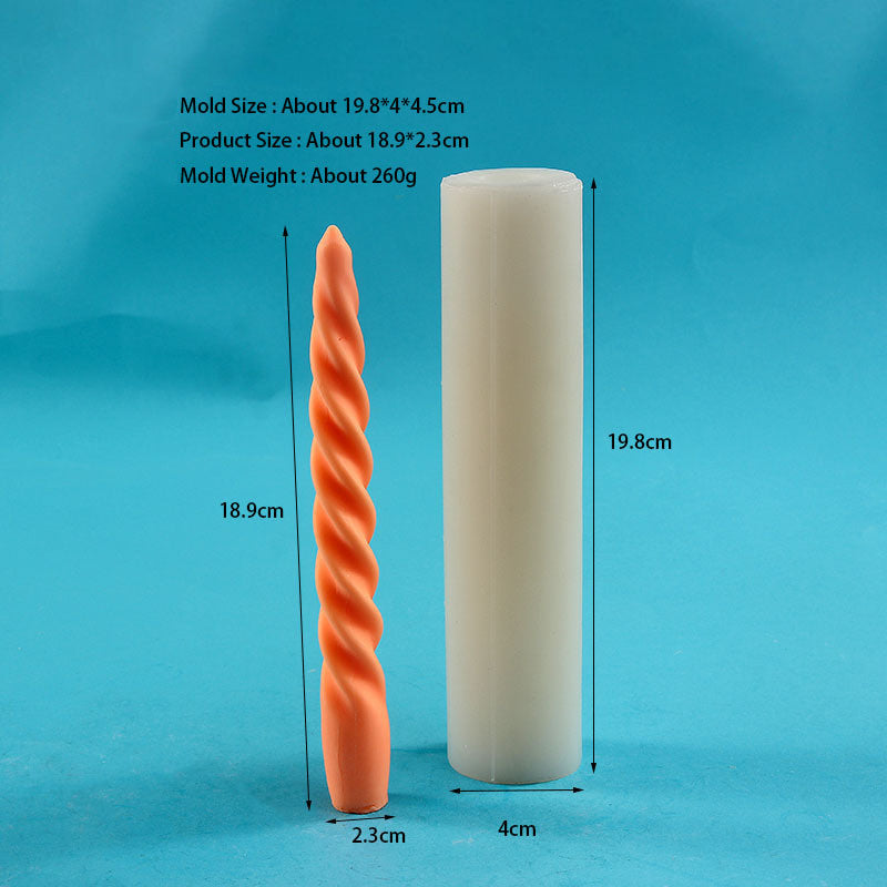 Home Decor Twist And Rotate The Spiral Rod Silicone Candle Mold - DropOnline.co