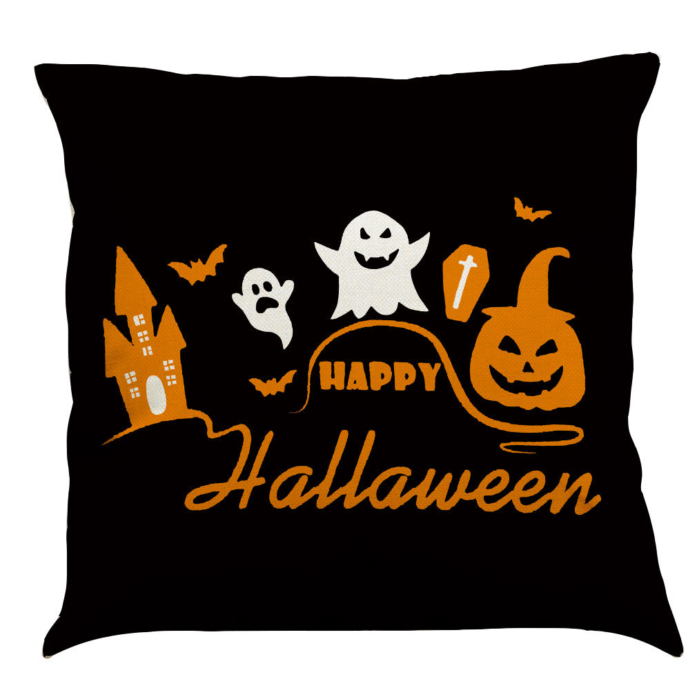 Halloween Cotton Linen Sofa Car Cushion Pillowcase - DropOnline.co
