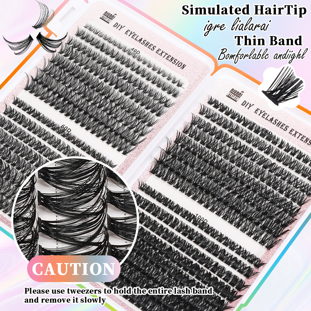 32 Rows Of Eyelashes Book Cluster 640 Segmented Lashes Set - DropOnline.co