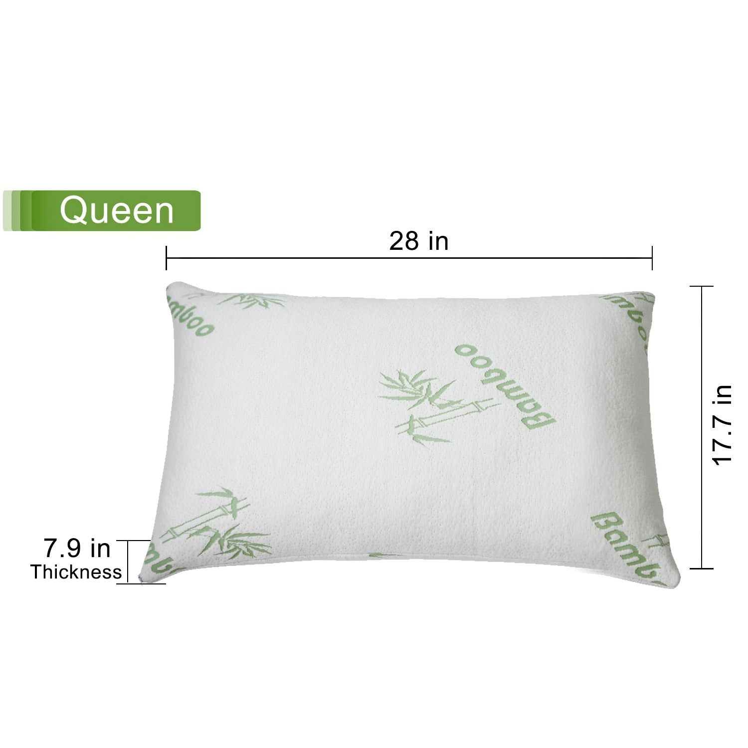 2Pcs Or 1Pcs Bamboo Memory Foam Pillow Hypoallergenic Bed Pillow For Head Neck Rest Sleeping Shredded Pillow Washable Cover Queen Size Pillow - DropOnline.co