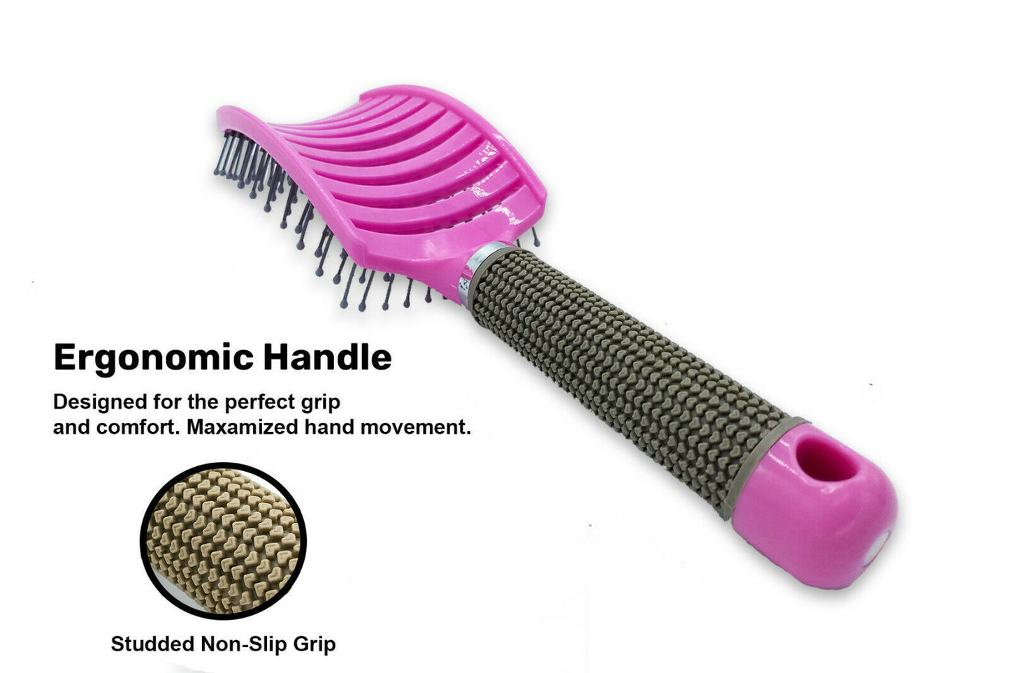 Anti Static Bending Nylon Women's Wet Curly Tangled Hair Brush Styling Tool - DropOnline.co