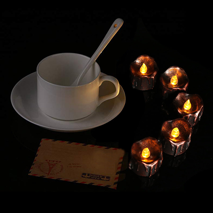 LED Black Electronic Candle Light Table Decoration Light Halloween Decoration Pumpkin Party Party Supplies Home Decor - DropOnline.co