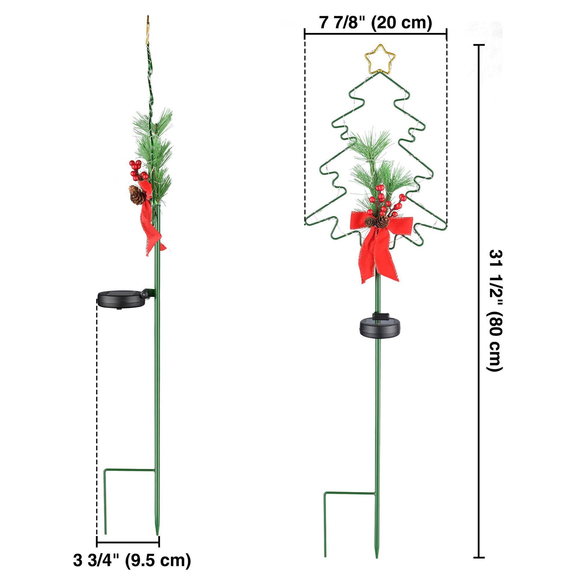 Christmas Tree Solar Stake Light - LED Outdoor Garden Pathway Decoration - DropOnline.co